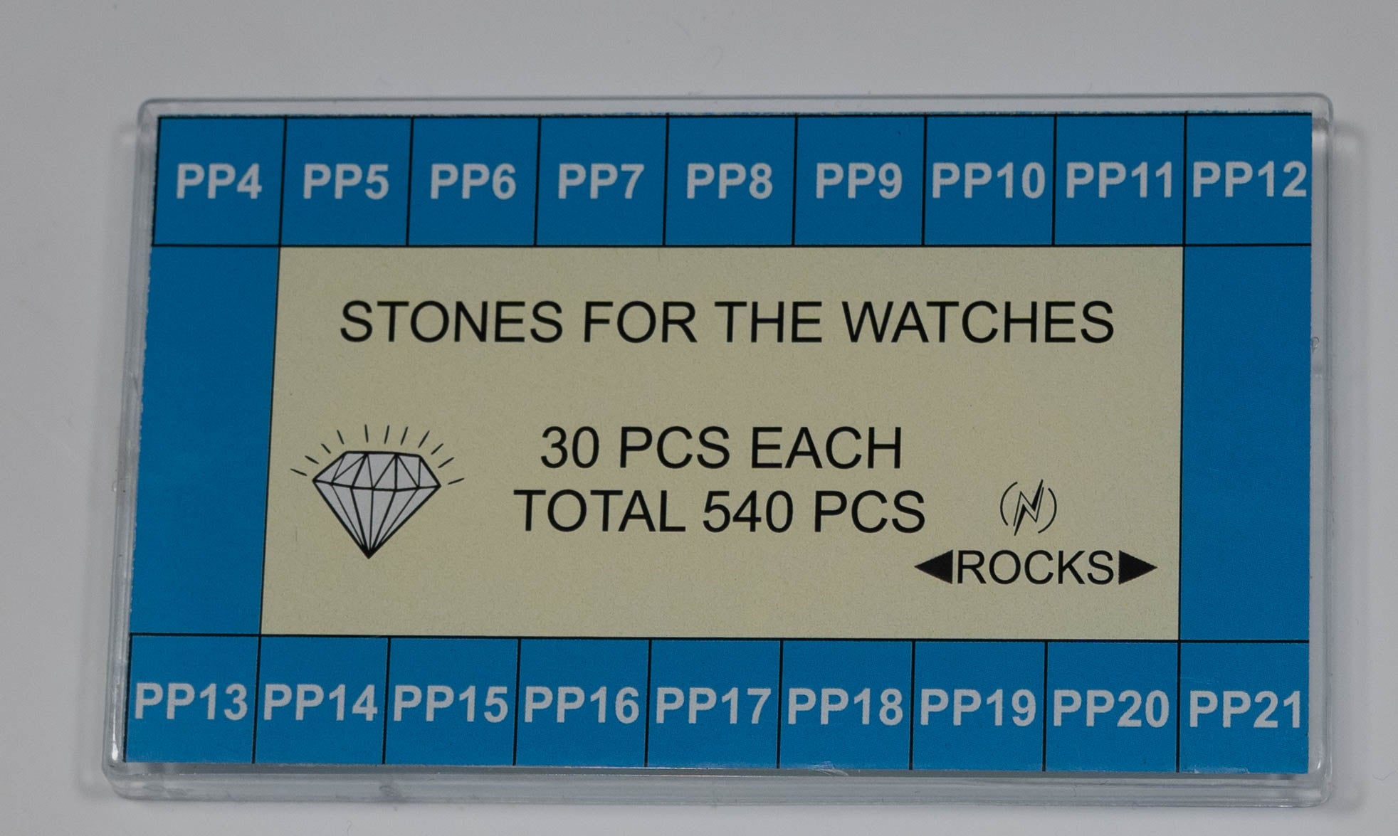 540 Cut Glass Paste Stones For Watch Cases Straps Crowns Assortment 1-3mm Design